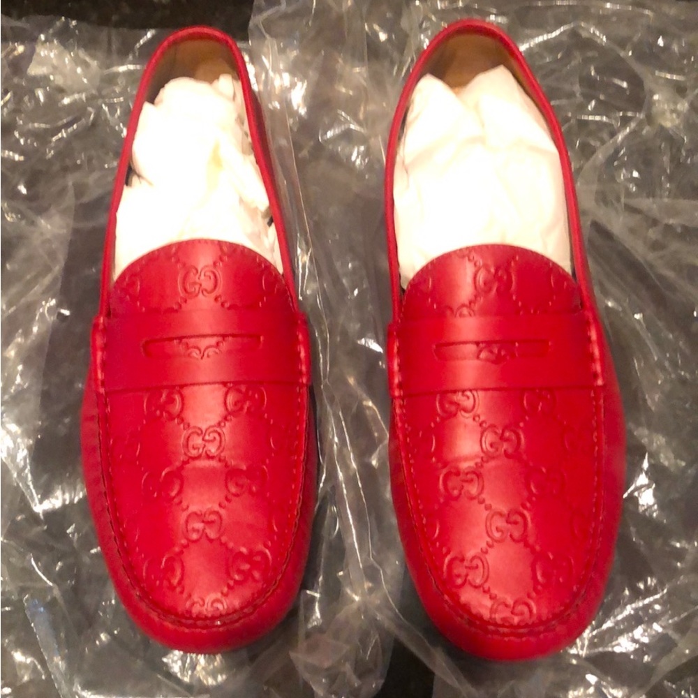 Red Gucci Loafers